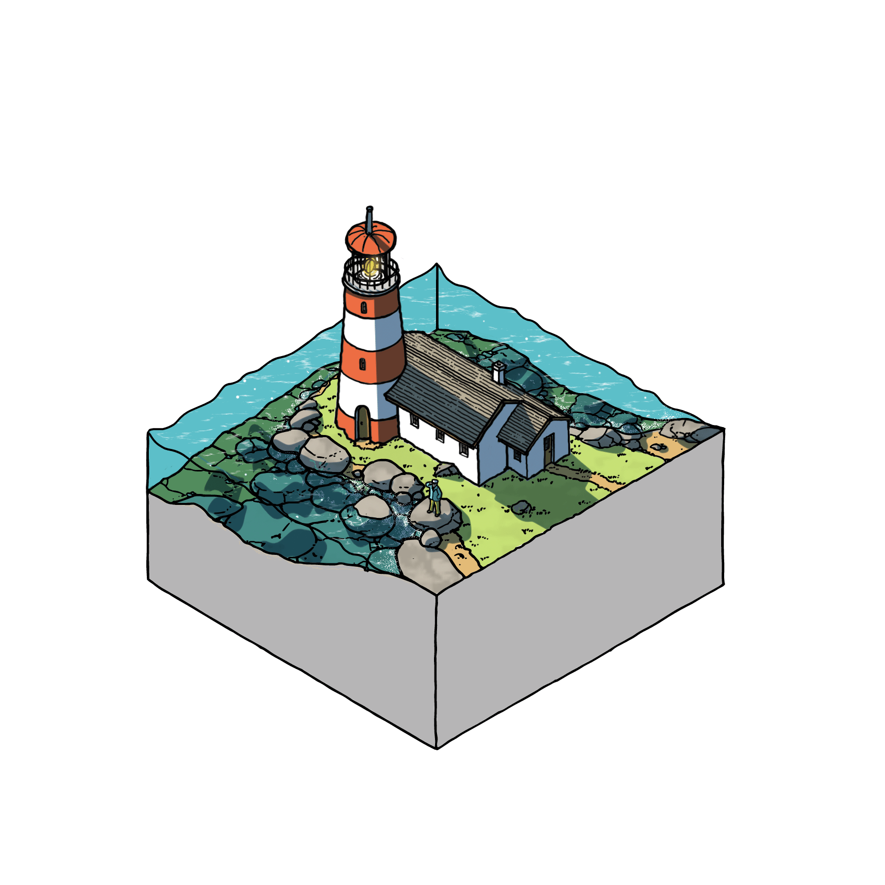 Airbnb lighthouse gif