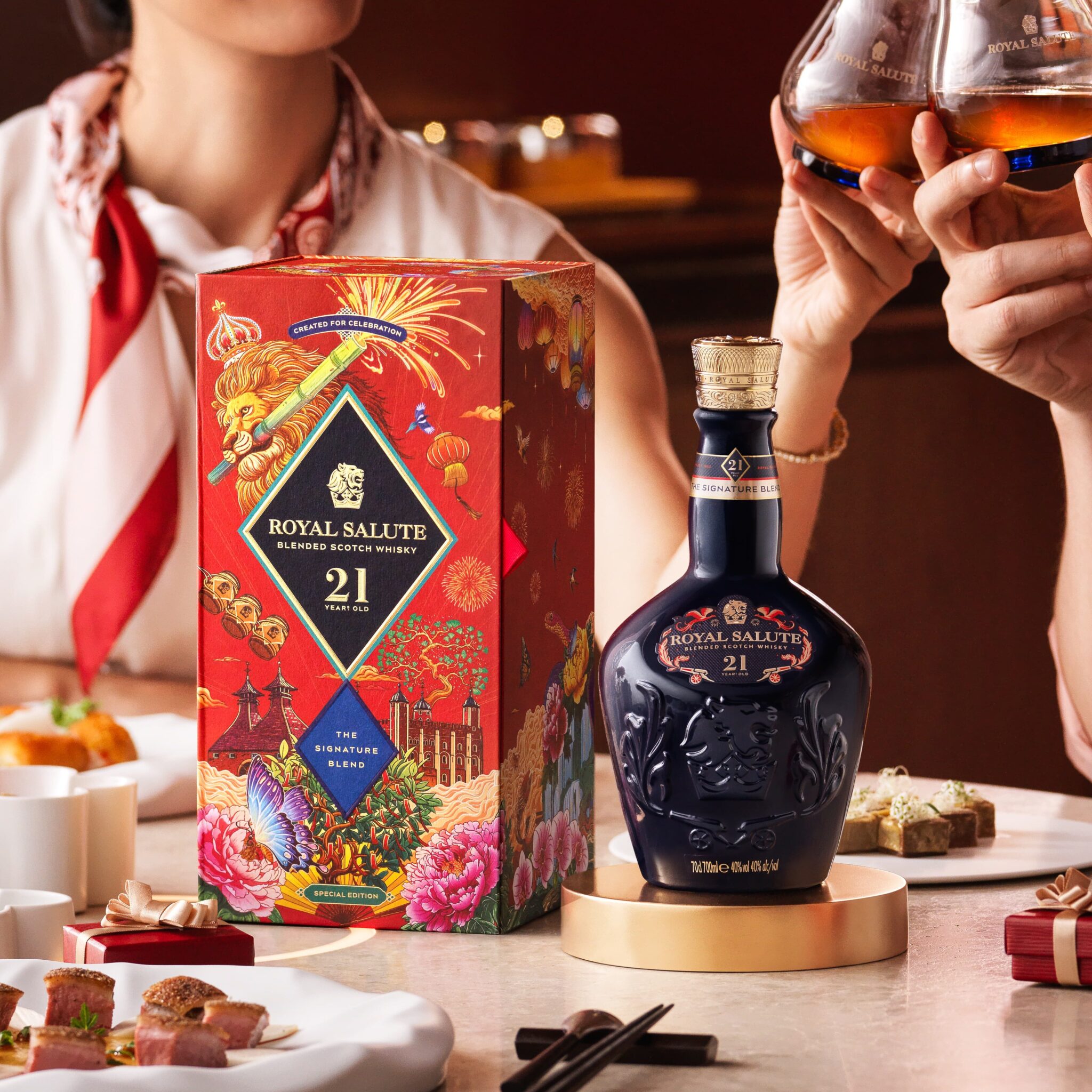 Jason Lyon Royal Salute illustrated packaging